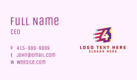 Speedy Number 4 Motion Business Card Image Preview