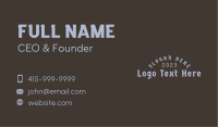 Generic Hipster Business Wordmark Business Card Design