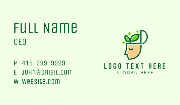 Leaf Human Mind  Business Card Design Image Preview