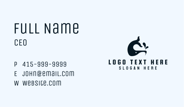 Sperm Whale Mascot Business Card Design Image Preview