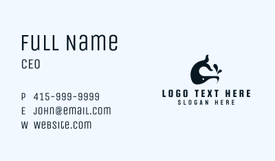 Sperm Whale Mascot Business Card Image Preview