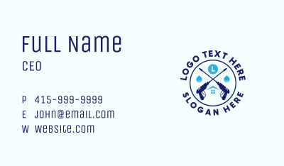 Sanitation Pressure Washing Business Card Image Preview