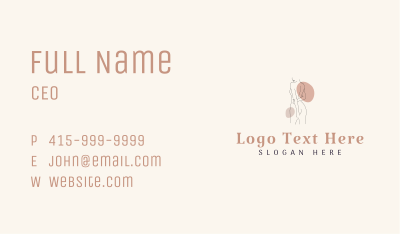 Nude Woman Beautician Massage Business Card Image Preview