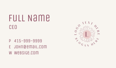 Flower Beauty Lettermark  Business Card Image Preview