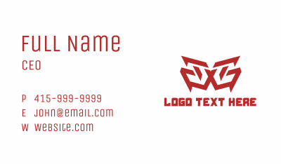 Red Esports Gaming  Business Card