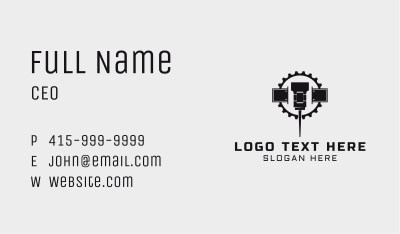 Cog Drill Machine Business Card Image Preview