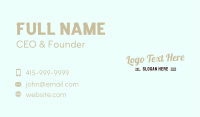 Stylish Cursive Wordmark Business Card Design