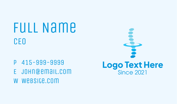 Chiropractic Spinal Cord Business Card Design Image Preview