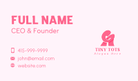 Pink Girly Letter A Business Card Image Preview