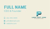 Business Professional Letter P Business Card Design