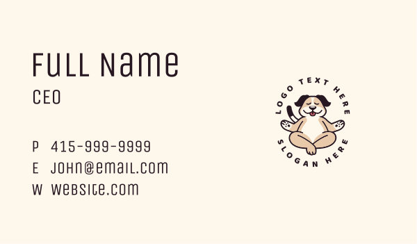 Dog Yoga Therapy Business Card Design Image Preview