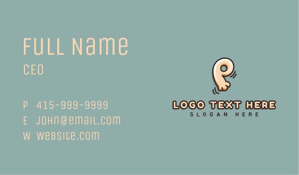 Pet Paw Letter P Business Card Design Image Preview