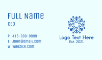 Cool Snowflake Blizzard Business Card Image Preview