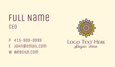 Traditional Multicolor Ornament  Business Card Image Preview