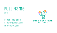 Colorful Child Hands  Business Card Image Preview