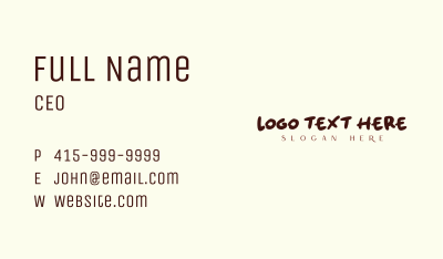 Playful Handwritten Wordmark Business Card Image Preview