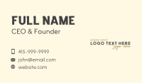 Business Brand Wordmark Business Card Image Preview