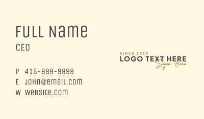 Business Brand Wordmark Business Card Image Preview