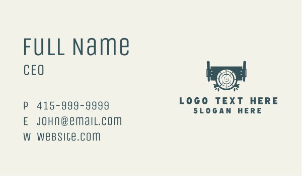 Wood Cutting Arborist Business Card Design Image Preview