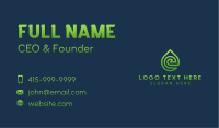 Green Droplet Letter E Business Card Design
