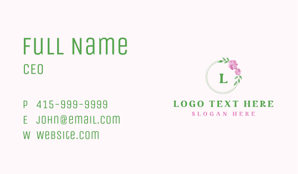 Floral Wreath Boutique Business Card Design Image Preview