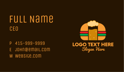 Beer Hamburger Business Card Image Preview
