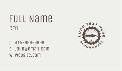 Chainsaw Blade Wood Cutter Business Card Image Preview