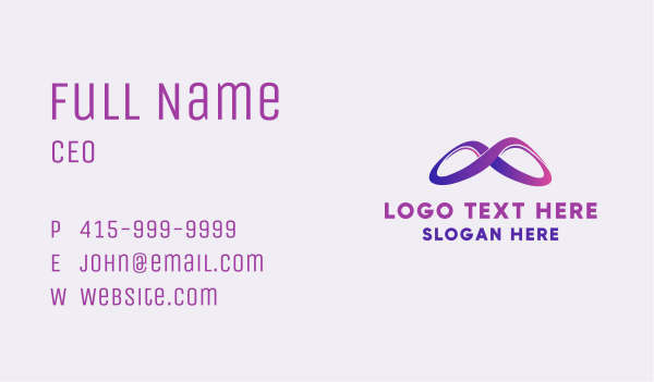 Modern Infinity Loop Business Card Design Image Preview