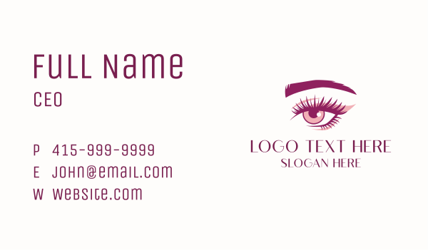 Eyelashes Brows Beauty Business Card Design Image Preview