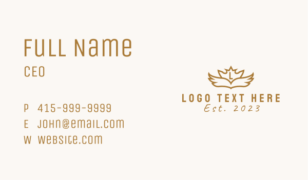 Wings Crown Letter  Business Card Design Image Preview