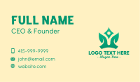 Yoga Leaf Crown Business Card Image Preview