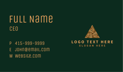 Triangle Woodwork Carpentry Business Card Image Preview