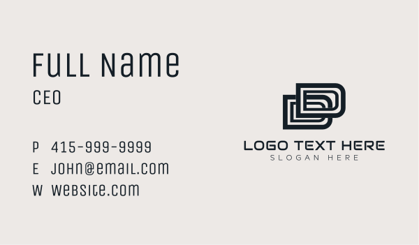 Professional Letter D Business Card Design Image Preview