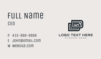 Professional Letter D Business Card Image Preview
