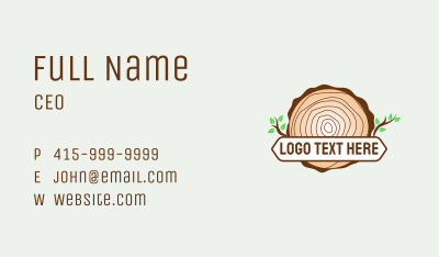 Tree Lumber Trunk Business Card Image Preview