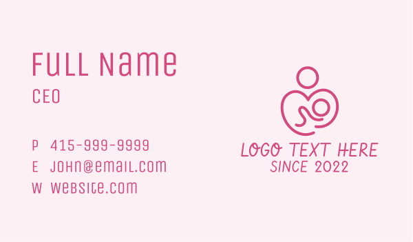Mother Love Infant Business Card Design Image Preview