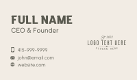 Elegant Company Wordmark Business Card Preview