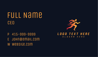 Lightning Human Run Business Card Image Preview