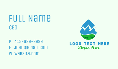 Mountain Spring Water Business Card Image Preview