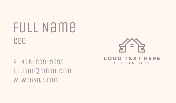 Roof House Builder Business Card Design Image Preview