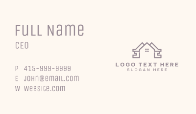 Roof House Builder Business Card Image Preview