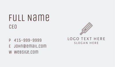 Brown Cricket Bat  Business Card Image Preview