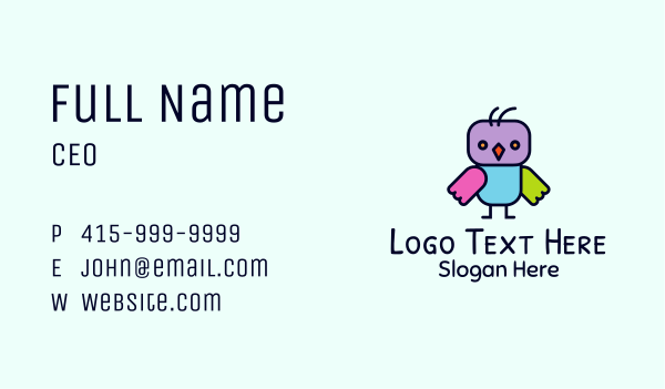 Baby Owl Toy Business Card Design Image Preview