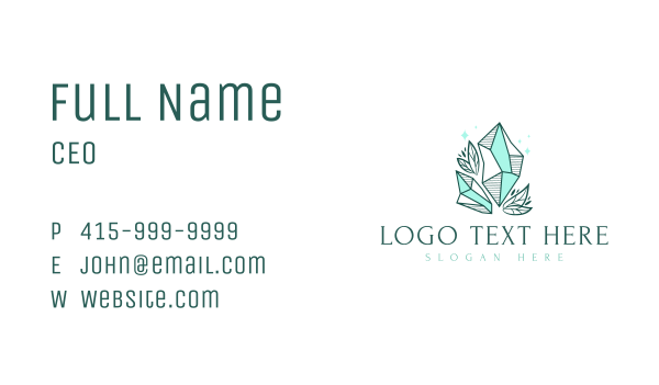 Elegant Crystal Leaf Business Card Design Image Preview