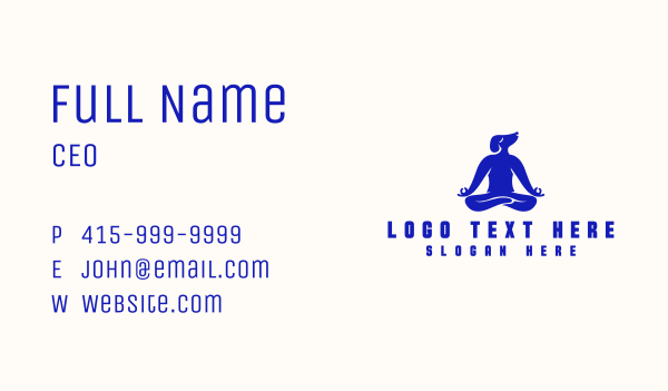 Yoga Dog Wellness Business Card Design Image Preview