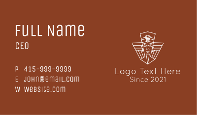 Outline Egyptian Emperor Business Card Image Preview