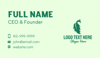 Green Peacock Leaf Business Card Image Preview