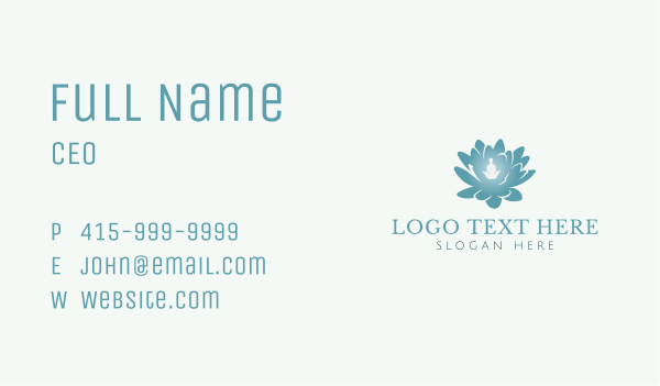 Lotus Flower Therapy Business Card Design Image Preview