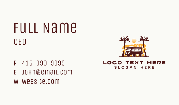 Camper Van Travel Business Card Design Image Preview