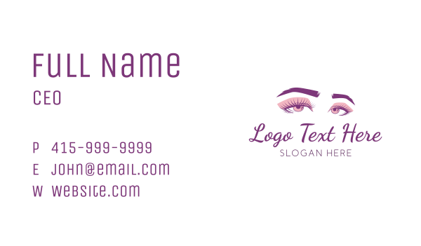 Sparkle Feminine Eyes Business Card Design Image Preview